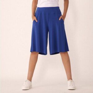 NEW Marallis Women's High-Waist Flare Shorts with Pockets Cobalt Blue